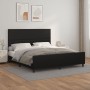 Bed frame with headboard black synthetic leather 160x200cm by vidaXL, Beds and slatted bases - Ref: Foro24-3125457, Price: 25...