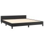 Bed frame with headboard black synthetic leather 160x200cm by vidaXL, Beds and slatted bases - Ref: Foro24-3125457, Price: 25...