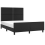 Bed frame with headboard black synthetic leather 140x200cm by vidaXL, Beds and slatted bases - Ref: Foro24-3125512, Price: 23...