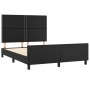 Bed frame with headboard black synthetic leather 140x200cm by vidaXL, Beds and slatted bases - Ref: Foro24-3125512, Price: 23...