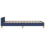 Bed frame with blue fabric headboard 80x200 cm by vidaXL, Beds and slatted bases - Ref: Foro24-3125258, Price: 171,24 €, Disc...