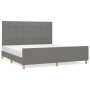 Bed frame with headboard dark gray fabric 180x200 cm by vidaXL, Beds and slatted bases - Ref: Foro24-3125074, Price: 243,99 €...