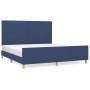 Estructura de cama con cabecero de tela azul 160x200 cm de vidaXL, Camas y somieres - Ref: Foro24-3124909, Precio: 226,32 €, ...