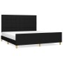 Estructura de cama con cabecero de tela negro 180x200 cm de vidaXL, Camas y somieres - Ref: Foro24-3125075, Precio: 238,16 €,...