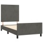 Estructura cama con cabecero terciopelo gris oscuro 100x200 cm de vidaXL, Camas y somieres - Ref: Foro24-3125618, Precio: 156...