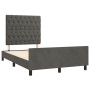 Dark gray velvet bed frame with headboard 120x200 cm by vidaXL, Beds and slatted bases - Ref: Foro24-3125929, Price: 174,81 €...