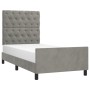 Estructura de cama con cabecero terciopelo gris claro 80x200 cm de vidaXL, Camas y somieres - Ref: Foro24-3125904, Precio: 16...