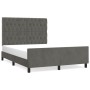 Estructura cama con cabecero terciopelo gris oscuro 140x200 cm de vidaXL, Camas y somieres - Ref: Foro24-3125941, Precio: 288...