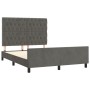 Estructura cama con cabecero terciopelo gris oscuro 140x200 cm de vidaXL, Camas y somieres - Ref: Foro24-3125941, Precio: 288...