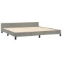 Light gray velvet bed frame with headboard 200x200cm by vidaXL, Beds and slatted bases - Ref: Foro24-3125775, Price: 269,02 €...