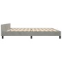 Light gray velvet bed frame with headboard 200x200cm by vidaXL, Beds and slatted bases - Ref: Foro24-3125775, Price: 269,02 €...