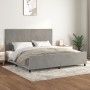 Light gray velvet bed frame with headboard 200x200cm by vidaXL, Beds and slatted bases - Ref: Foro24-3125653, Price: 268,99 €...