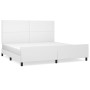 White synthetic leather headboard bed frame 200x200 cm by vidaXL, Beds and slatted bases - Ref: Foro24-3125470, Price: 244,41...