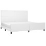 White synthetic leather headboard bed frame 200x200 cm by vidaXL, Beds and slatted bases - Ref: Foro24-3125470, Price: 244,41...