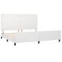 Estructura de cama cabecero cuero sintético blanco 200x200 cm de vidaXL, Camas y somieres - Ref: Foro24-3125470, Precio: 244,...