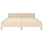 Estructura de cama con cabecero de tela color crema 140x190 cm de vidaXL, Camas y somieres - Ref: Foro24-3125135, Precio: 228...