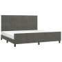 Dark gray velvet bed frame with headboard 200x200 cm by vidaXL, Beds and slatted bases - Ref: Foro24-3125898, Price: 245,45 €...