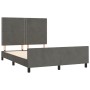 Estructura cama con cabecero terciopelo gris oscuro 140x200 cm de vidaXL, Camas y somieres - Ref: Foro24-3125697, Precio: 226...