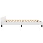 Estructura de cama cabecero cuero sintético blanco 140x200 cm de vidaXL, Camas y somieres - Ref: Foro24-3125452, Precio: 243,...