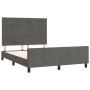 Estructura cama con cabecero terciopelo gris oscuro 140x190 cm de vidaXL, Camas y somieres - Ref: Foro24-3125813, Precio: 213...