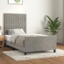 Light gray velvet bed frame with headboard 90x190 cm by vidaXL, Beds and slatted bases - Ref: Foro24-3125849, Price: 153,74 €...