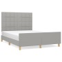 Estructura de cama con cabecero de tela gris claro 140x190 cm de vidaXL, Camas y somieres - Ref: Foro24-3125049, Precio: 221,...