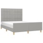 Estructura de cama con cabecero de tela gris claro 140x190 cm de vidaXL, Camas y somieres - Ref: Foro24-3125049, Precio: 221,...