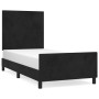 Estructura de cama con cabecero de terciopelo negro 100x200 cm de vidaXL, Camas y somieres - Ref: Foro24-3125619, Precio: 141...