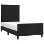 Estructura de cama con cabecero de terciopelo negro 100x200 cm de vidaXL, Camas y somieres - Ref: Foro24-3125619, Precio: 141...