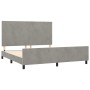 Estructura de cama con cabecero terciopelo gris claro 180x200cm de vidaXL, Camas y somieres - Ref: Foro24-3125647, Precio: 24...