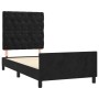 Estructura de cama con cabecero de terciopelo negro 80x200 cm de vidaXL, Camas y somieres - Ref: Foro24-3125906, Precio: 169,...