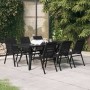 7-teiliges Essgruppenset für den Garten in Schwarz von vidaXL, Gartensets - Ref: Foro24-3095986, Preis: 394,94 €, Rabatt: %