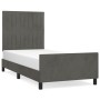 Dark gray velvet bed frame with headboard 90x200cm by vidaXL, Beds and slatted bases - Ref: Foro24-3125856, Price: 146,74 €, ...