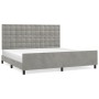 Light gray velvet bed frame with headboard 200x200cm by vidaXL, Beds and slatted bases - Ref: Foro24-3126019, Price: 278,82 €...