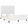 Estructura de cama cabecero cuero sintético blanco 140x190 cm de vidaXL, Camas y somieres - Ref: Foro24-3125568, Precio: 249,...