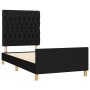 Estructura de cama con cabecero de tela negro 90x190 cm de vidaXL, Camas y somieres - Ref: Foro24-3125262, Precio: 157,66 €, ...