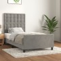 Light gray velvet bed frame with headboard 90x190 cm by vidaXL, Beds and slatted bases - Ref: Foro24-3125971, Price: 153,84 €...