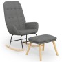 Rocking chair with light gray fabric stool by vidaXL, Rocking chairs - Ref: Foro24-3097704, Price: 150,27 €, Discount: %