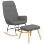 Rocking chair with light gray fabric stool by vidaXL, Rocking chairs - Ref: Foro24-3097704, Price: 150,27 €, Discount: %