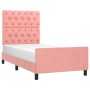 Estructura de cama con cabecero de terciopelo rosa 80x200 cm de vidaXL, Camas y somieres - Ref: Foro24-3125909, Precio: 168,2...