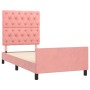 Estructura de cama con cabecero de terciopelo rosa 80x200 cm de vidaXL, Camas y somieres - Ref: Foro24-3125909, Precio: 168,2...