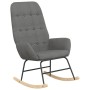 Sillón mecedora con taburete tela gris claro de vidaXL, Mecedoras - Ref: Foro24-3097704, Precio: 150,27 €, Descuento: %