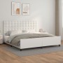 Estructura de cama cabecero cuero sintético blanco 200x200 cm de vidaXL, Camas y somieres - Ref: Foro24-3125592, Precio: 252,...