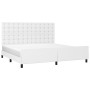 Estructura de cama cabecero cuero sintético blanco 200x200 cm de vidaXL, Camas y somieres - Ref: Foro24-3125592, Precio: 252,...