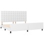 Estructura de cama cabecero cuero sintético blanco 200x200 cm de vidaXL, Camas y somieres - Ref: Foro24-3125592, Precio: 252,...