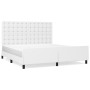 Estructura de cama cabecero cuero sintético blanco 180x200 cm de vidaXL, Camas y somieres - Ref: Foro24-3125586, Precio: 271,...