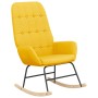 Sillón mecedora con taburete tela amarillo mostaza de vidaXL, Mecedoras - Ref: Foro24-3097711, Precio: 146,76 €, Descuento: %