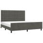 Bed frame with dark gray velvet headboard 180x200 cm by vidaXL, Beds and slatted bases - Ref: Foro24-3126014, Price: 257,44 €...