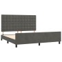 Bed frame with dark gray velvet headboard 180x200 cm by vidaXL, Beds and slatted bases - Ref: Foro24-3126014, Price: 257,44 €...