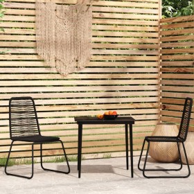 3-teiliges Essgruppenset für den Garten in Schwarz von vidaXL, Gartensets - Ref: Foro24-3099095, Preis: 198,99 €, Rabatt: %